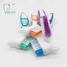 Tête orale de la brosse à dents deux de dentier de soin de poil en nylon